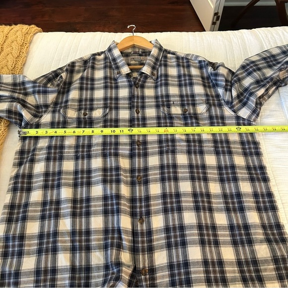 Carhartt Blue Plaid Button Down Relaxed Fit Shirt. Size 2XL. - Picture 8 of 9
